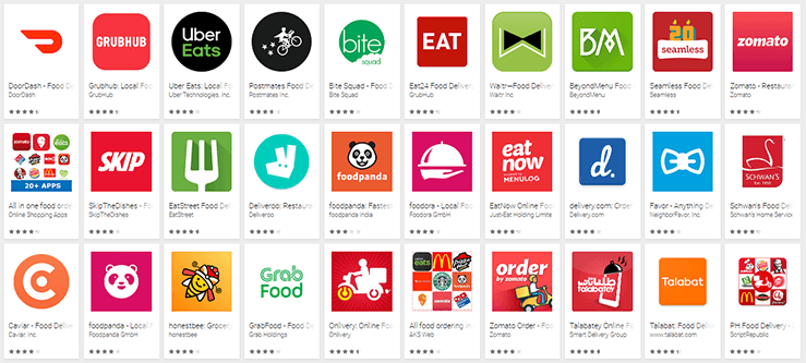 food delivery apps